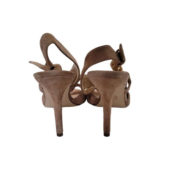 Michael Kors Tan Suede Becky Sandal Heel 10M - Picture 6 of 9